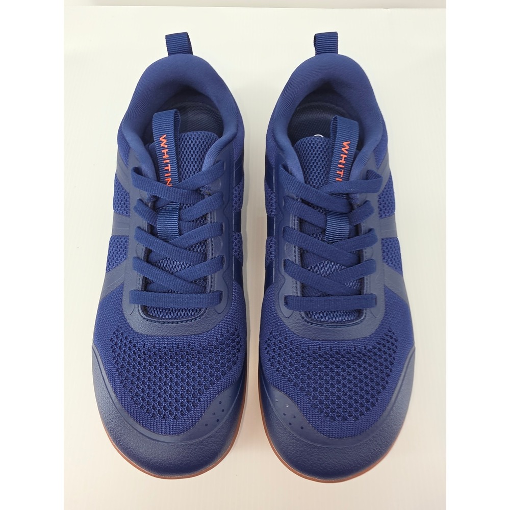 WHITIN Barefoot Minimalist Running Shoes Navy Blue Gum Sole Wide Toe Box 40.5